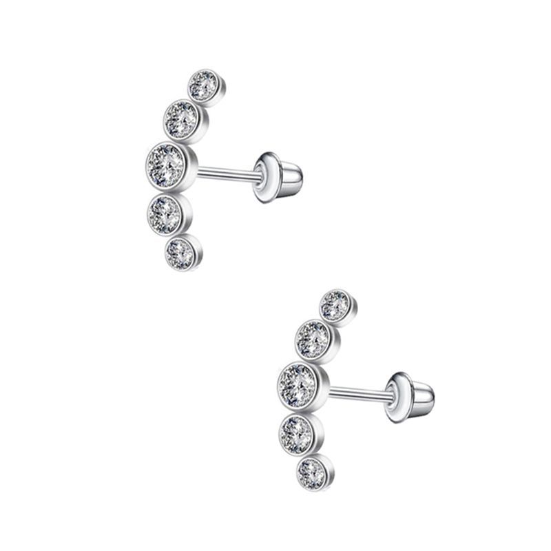 4g Weight 1 Pair Ear Cartilage Rings & Studs Simple Style Classic Style Heart Shape 304 Stainless Steel Plating Ear Cartilage Rings & Studs