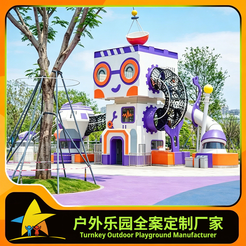 Deslizante de acero inoxidable al aire libre jardín de infantes combinación de niños escalada corredor marco taladro barril gran fábrica de instalaciones de paseos