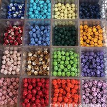 钻珠子 钻球满钻珠软陶泥散珠直孔 彩色软陶泥球 DIY饰品配件批发