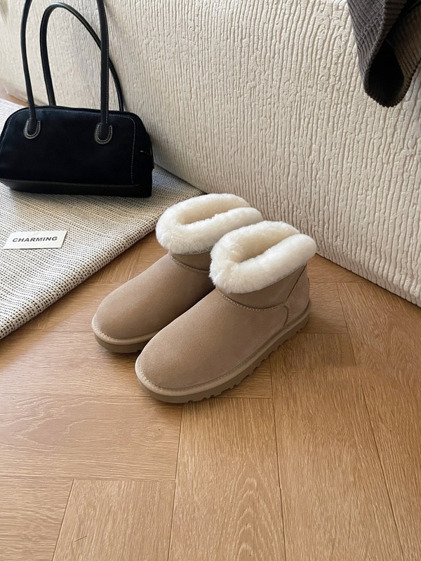 河南桑坡村新品代发冬季保暖塔斯林短款雪地靴时尚舒适短靴|undefined