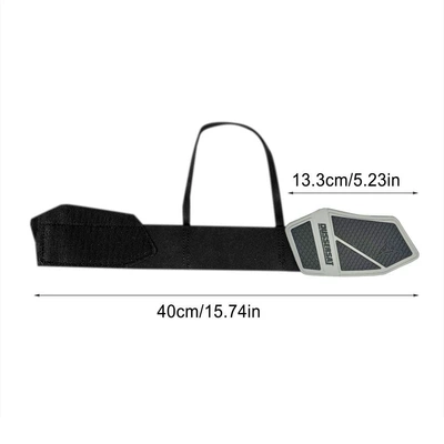 Cross-Border Motorcycle Shoe Cover, Gear Shift Cover, Anti-Slip Riding Shoe Protector, Rubber Gear Lever Protective Shoe Cover, Widened, Anti-Scratch, Wear-Resistant (Motorcycle Safety Supplies) - polygonal-motorcycle-foot-covers-dussersat-gray-and-black