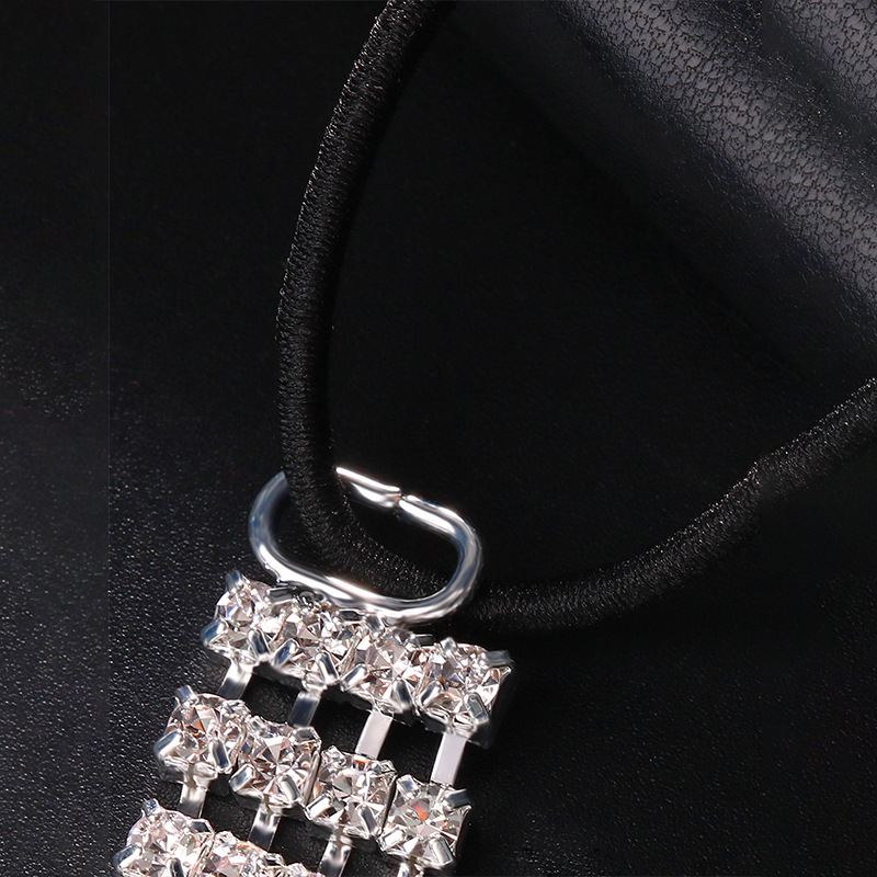 Europa y los Estados Unidos calientes exagerado chaleones de moda personalidad cuerda elástica toque de diamante accesorios escenario toque de cabeza