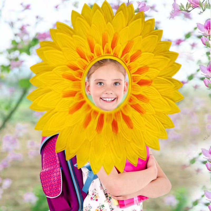 Sunflower Headwear Performance Props Dance Party Adult Festival Games Funny Games Sunflower Headgear