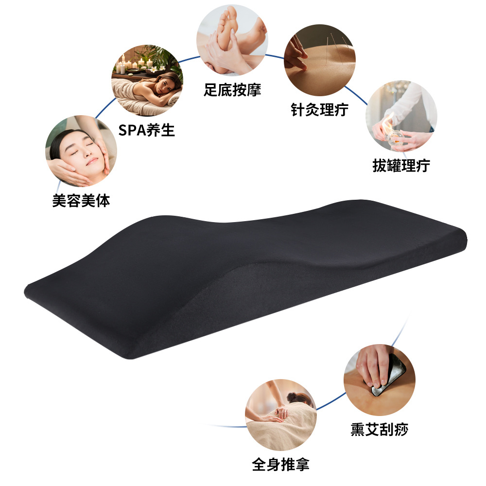 Productos de venta en caliente transfronterizos colchón de pestañas ergonómico curva salón colchón de belleza de espuma de alta calidad