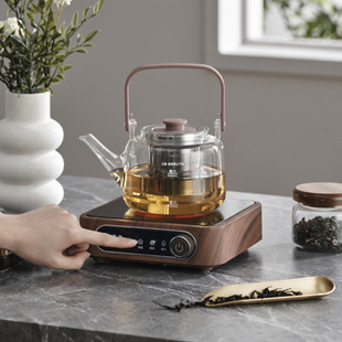 Electric Ceramic Stove New Tea Stove Household Multi-Functional Mini High-Power Small Wood Grain Square Intelligent Constant Temperature