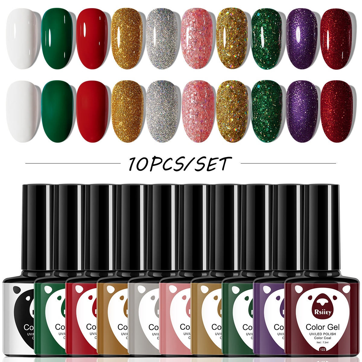 Nail Art Navidad 10 color esmalte de uñas traje de pegamento popular nude lentejuelas UV fototerapia pegamento esmalte de uñas traje de pegamento tienda de uñas
