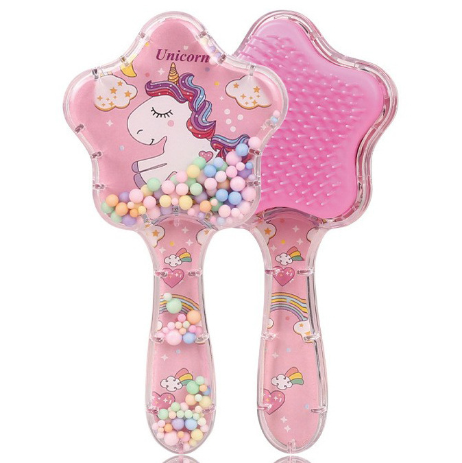 Pein de dibujos animados transfronterizos personalizados cuadrados portátiles impresión transparente arco iris masaje fluido bolsa de aire estudiante