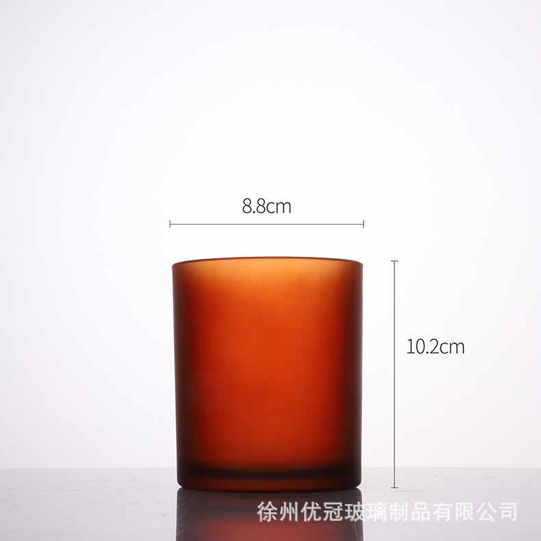 Aromaterapia colorido vela taza al por mayor helado redondo frasco de vidrio con tapa decoración del hogar candelabro adornos