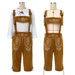 S-3Xl German Munich Men's Oktoberfest Suspenders Bavarian Traditional Ethnic Beer Suit Suspenders