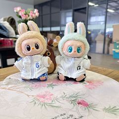 僅衣服】一二代盲盒拉布布公仔球員服套裝LABUBU玩偶運動衫休閒服