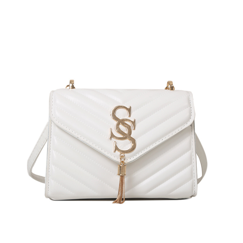 Bolso simple de moda personalizada para las mujeres 2023 otoño nueva moda metal borla bolsa de hombro cadena mensajero bolsa para mujeres