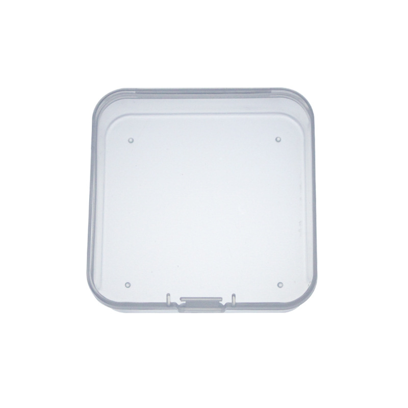 Pp caja 6,5 cm cuadrado pequeña caja de plástico transparente piezas de la caja de productos industriales pequeño producto de embalaje caja de plástico
