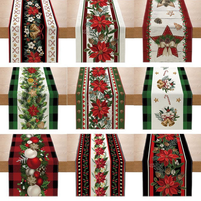 Tapete de Mesa Navideño con Estampado Creativo, para Decoración