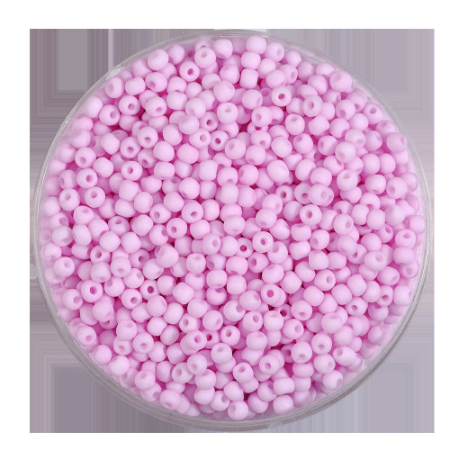 Macaron color frosted beads high quality glass millet beads loose beads DIY handmade beaded braided bracelet material