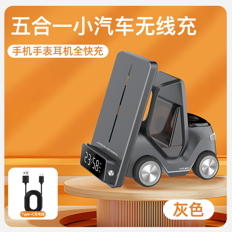 Nuevo dispositivo eléctrico inalámbrico tres en uno transfronterizo de 15W carga rápida adecuado para el soporte de carga del reloj de los auriculares del teléfono móvil de Apple