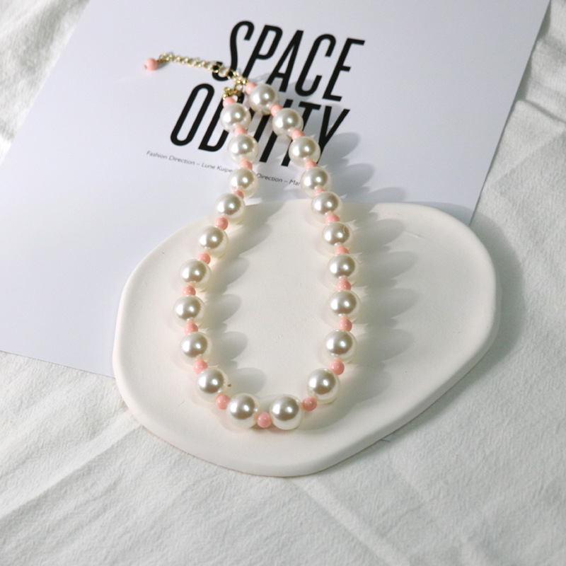 Women'S Gender Colorful Beaded Contrast Pearl Personality Necklace