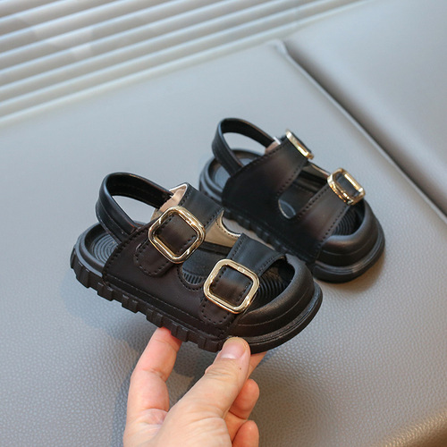 Children's summer sandals for girls, soft-soled beach shoes, unisex sandals for big kids, baby high-fashion outdoor shoes