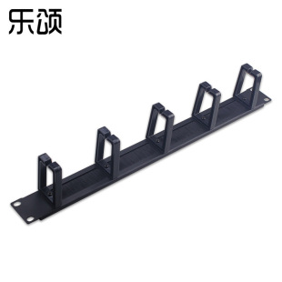 1U19-inch plastic five-ring brush dust-proof cable rack data center integrated wiring rack cable management rack