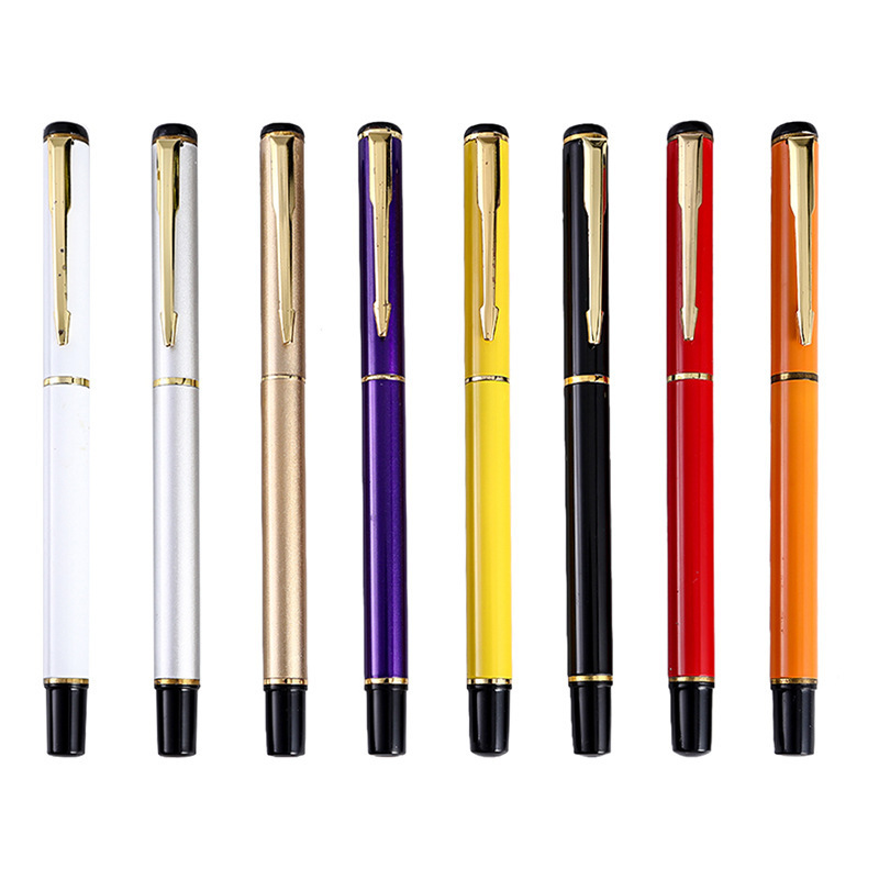 Classic vintage black metal ballpoint pen, signature pen, gel pen, business promotional gift pen, metal pen set