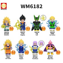 WM6182动漫系列悟空沙鲁魔人布欧人仔模型儿童拼装积木玩具袋装