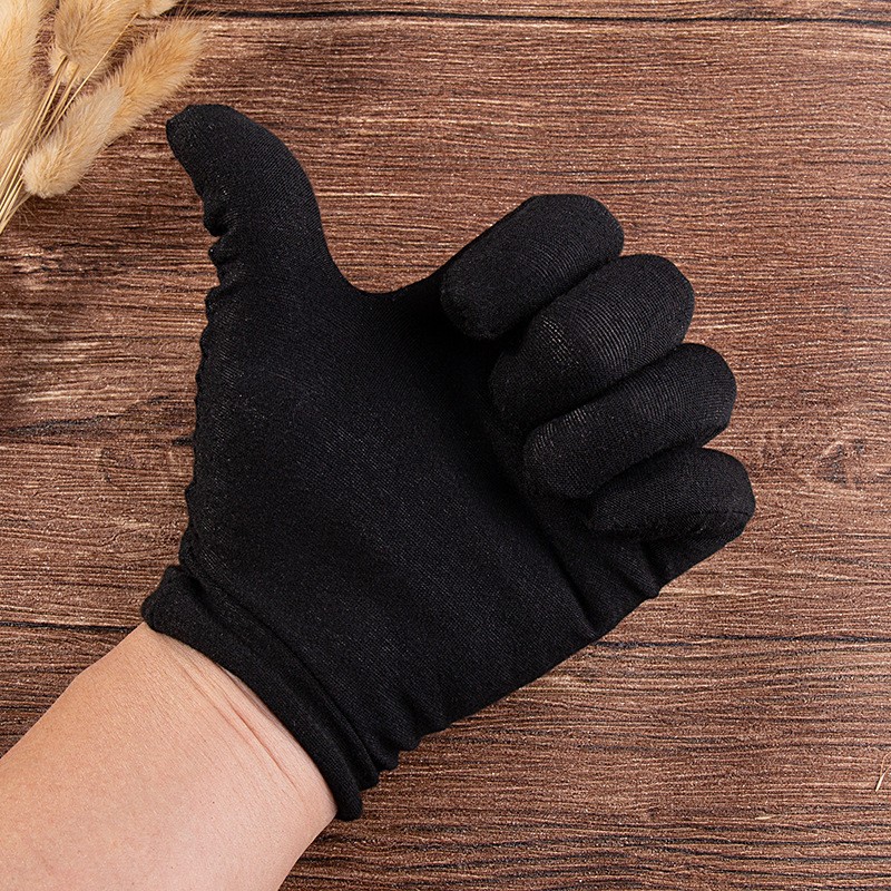 Guantes de Protección Laboral Negros Reutilizables al por Mayor, Guantes de Joyería Resistentes a las Manchas y Duraderos, Guantes de Trabajo Negros Gruesos a Prueba de Polvo
