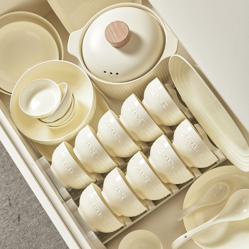 Tableware Bowls and Dish 2024 New Underglaze Color Bowls and Dish suit Household High-end Housewarming New Home Bowl and Chopsticks Combination