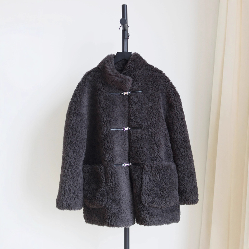 2025 New Winter Lamb Wool Outwear Super Warm Loose Teddy Velvet Versatile Fur Top Jacket for Women