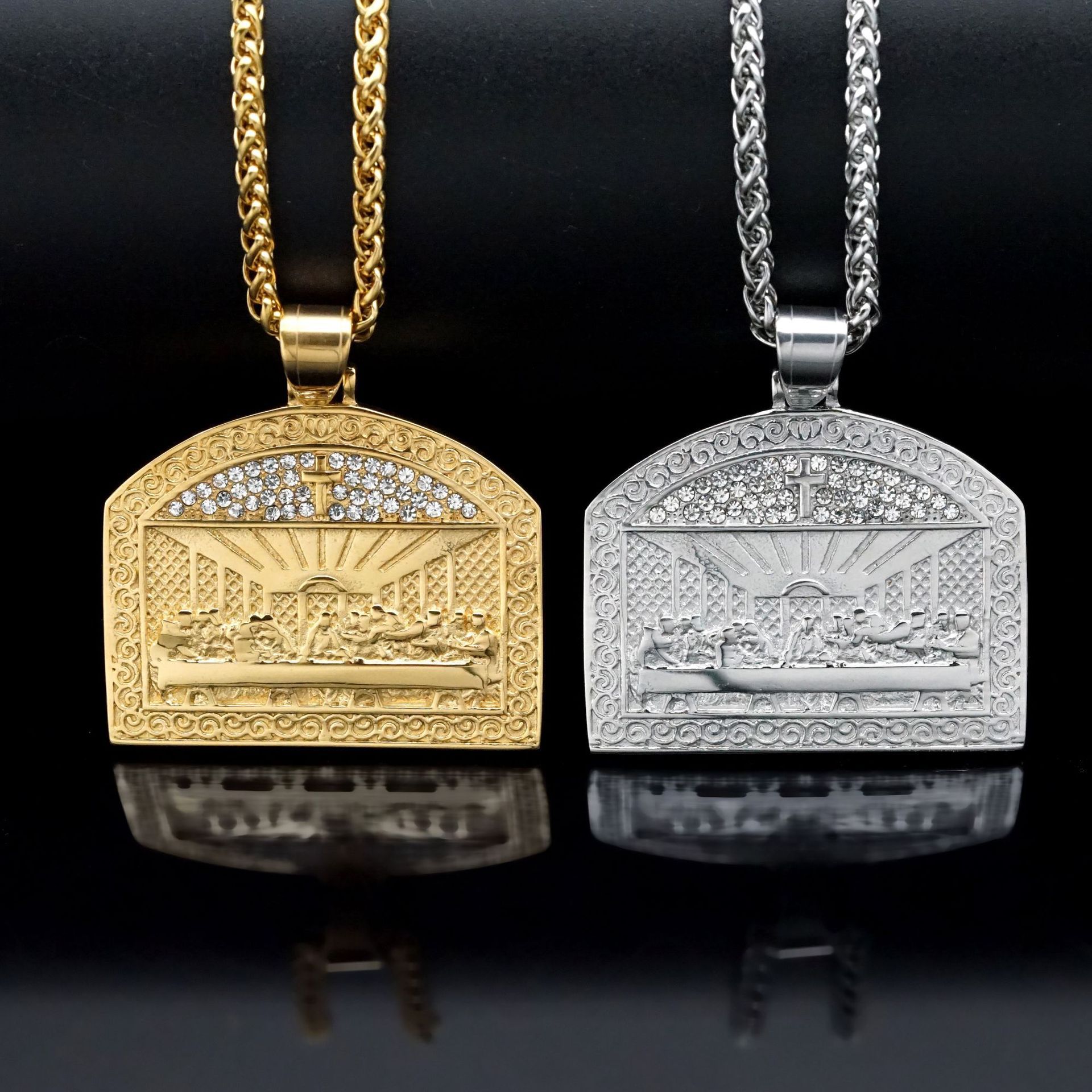 Weekend, Shopping Occasion Modern Style Last Supper Titanium Steel Plating Men's Men Pendant Necklaces