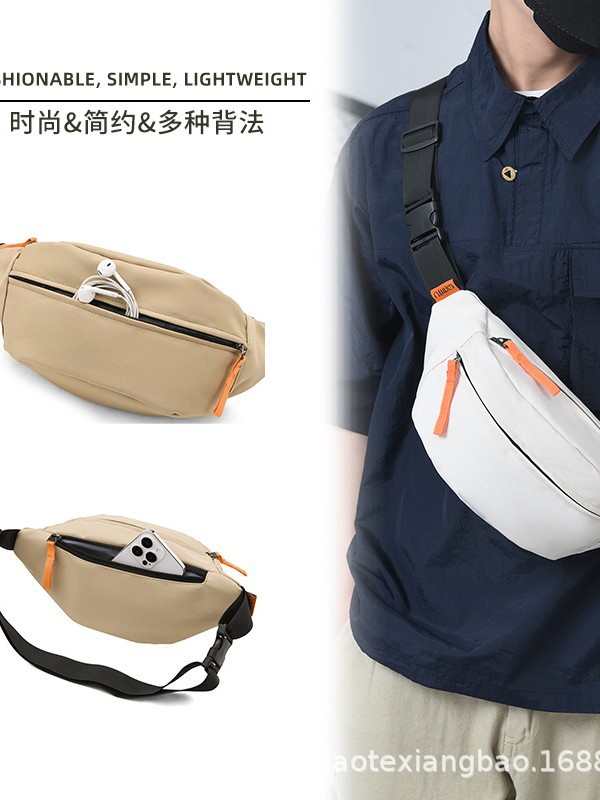 Fábrica al por mayor bolso de cintura para hombres estilo de moda japonés bolso de mochila casual bolso deportivo para hombres y mujeres bolso de pecho de gran capacidad primavera