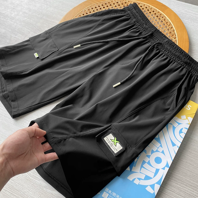 [Мужчины и женщины с] крутым чувством! Быстросохнущая четырехсторонняя резинка! Летние пары Спортивные высокие эластичные повседневные брюки