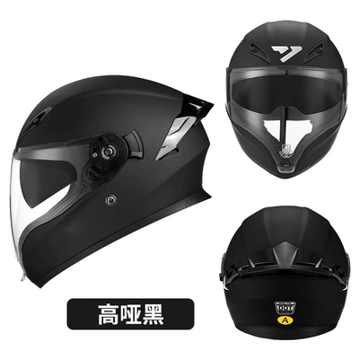 Ad Electric Motorcycle Helmet for Men, Motosiklet kaskı (dəbilqə) - 3cdot-certified-matte-black-transparent-mirror-m53-55-head-circumference