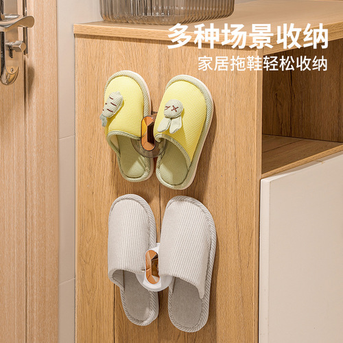 Bathroom slipper rack without punching wall-mounted bathroom toilet rack storage shoe rack artifact