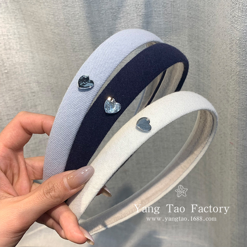 2025 nuevo estilo americano retro novia niña color sólido serie ensanchada diadema superior de cráneo alto que muestra la cara pequeña diadema accesorios para el cabello