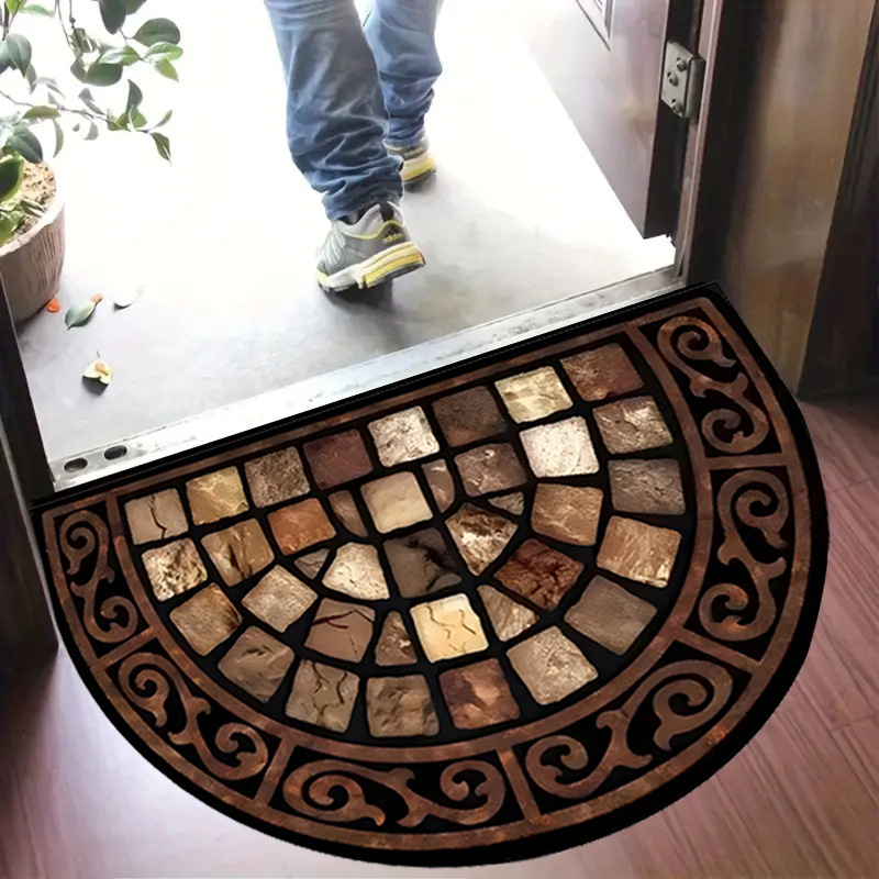 TEMU Amazon venta caliente transfronteriza tapete semicircular americano retro