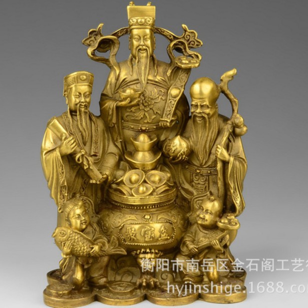 批发铜文财神爷摆件