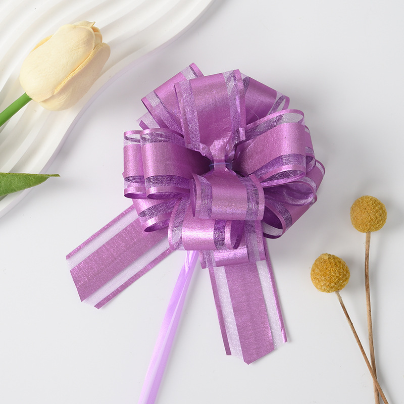 Nuevo transfronterizo 30 tamaño medio de hilo de nieve dibujado flores de decoración de Navidad regalo de flores empaque colorido cebolla dibujar cinta de flores