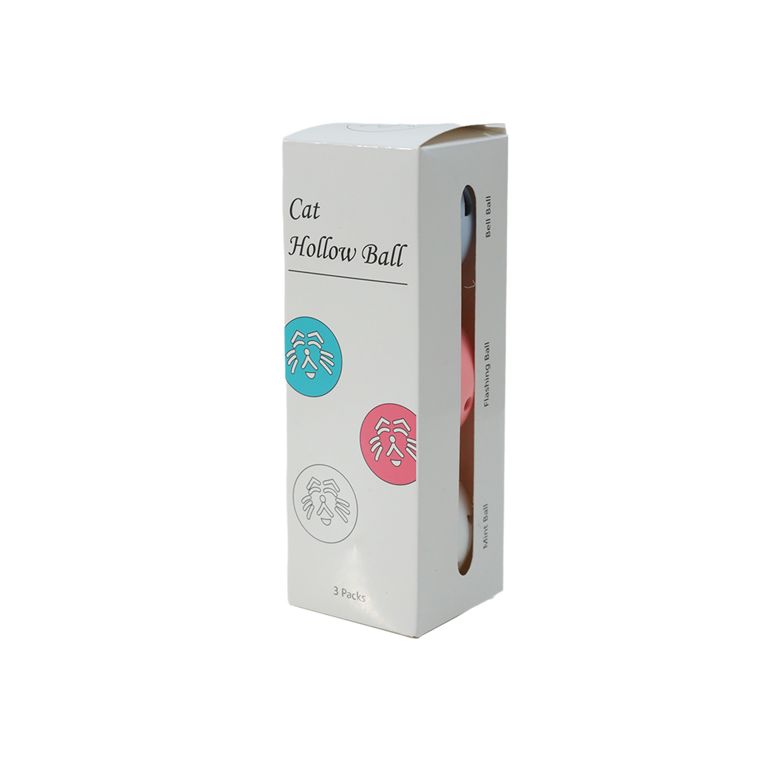 Bola de juguete para gatos al por mayor Pipitao comercio exterior gato triple bola campana bola de menta bola brillante juguetes para perros