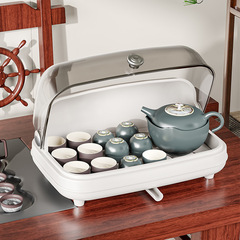 桌面杯子收納置物架水杯收納盒防塵玻璃杯茶杯托盤瀝水杯架子杯架