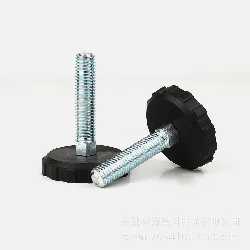 M10M12镀蓝白黑色尼调节脚底座设备水箱水平螺丝支撑脚仪器垫脚