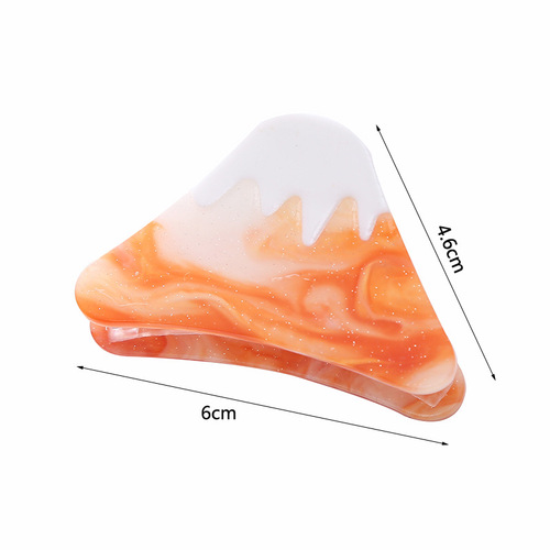 Japanese-style Mount Fuji gradient braided acetate hair clip, fresh and cute claw clip, high ponytail hair accessory, bun hair accessory at the back of the head