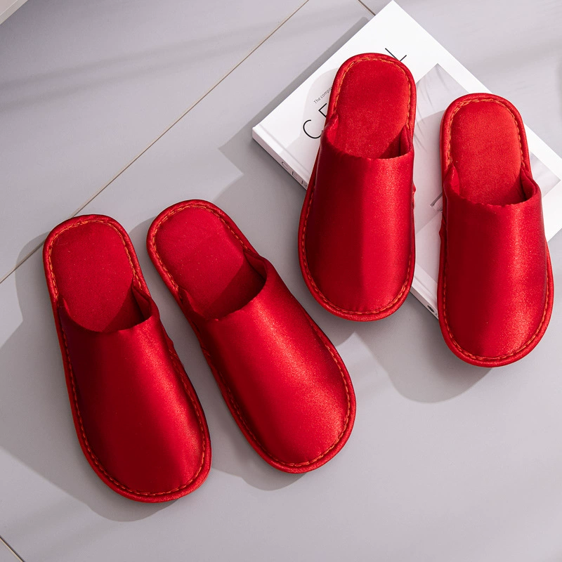 Свадебные тапочки зимние хлопковые тапочки свадебные подарки жениха и невесты большие красные Тапочки Joy прямые продажи с фабрики поколение волос