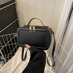 Solid color small fresh fashion temperament small bag simple one-shoulder crossbody bag small square bag 2023 spring and summer fashionable women's bag