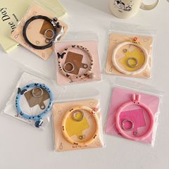 Cute Coal Ball Rabbit Phone Case Wrist Band Anti-Slip Handheld Handheld Anti-Lost Circle Hook Cord Hook Strap Silicone