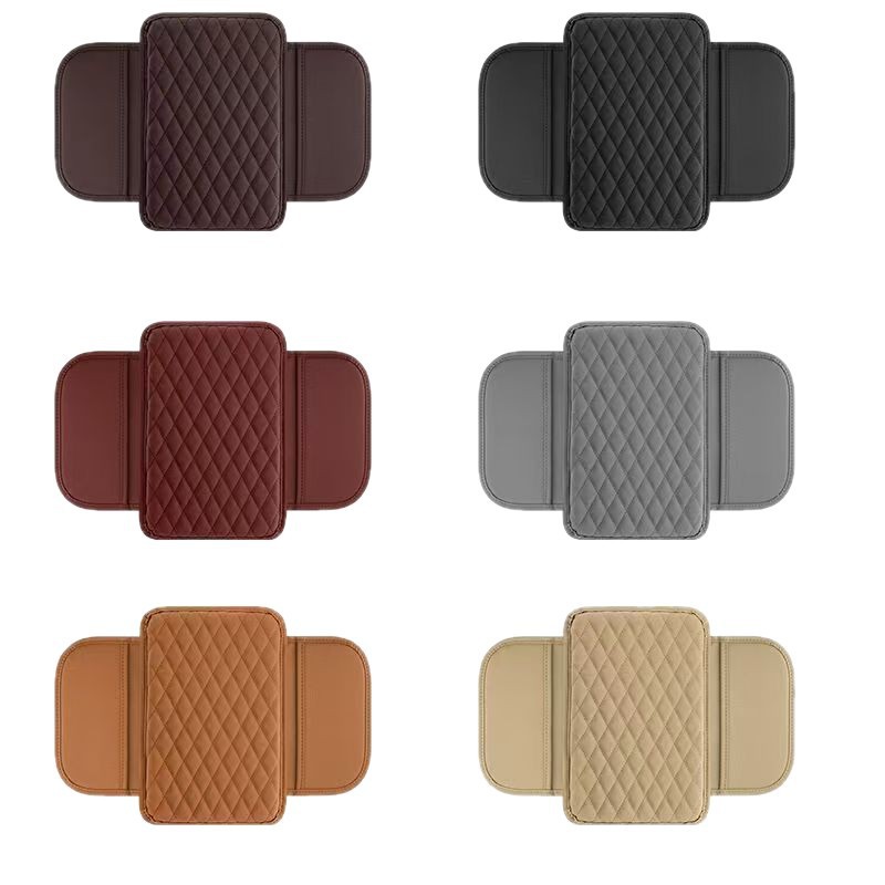 Universal car armrest box pad with storage bag, car tissue box, central elbow heightening pad, multifunctional four-in-one
