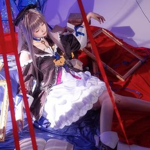 Broken 3 star dome railway cos clothing black tower cospaly women's game Dress cute Lolita