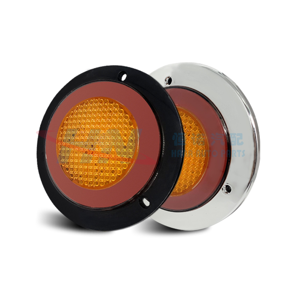 Nueva luz redonda 24V camión doble color redondo camión ligero LED luz redonda remolque nueva luz redonda