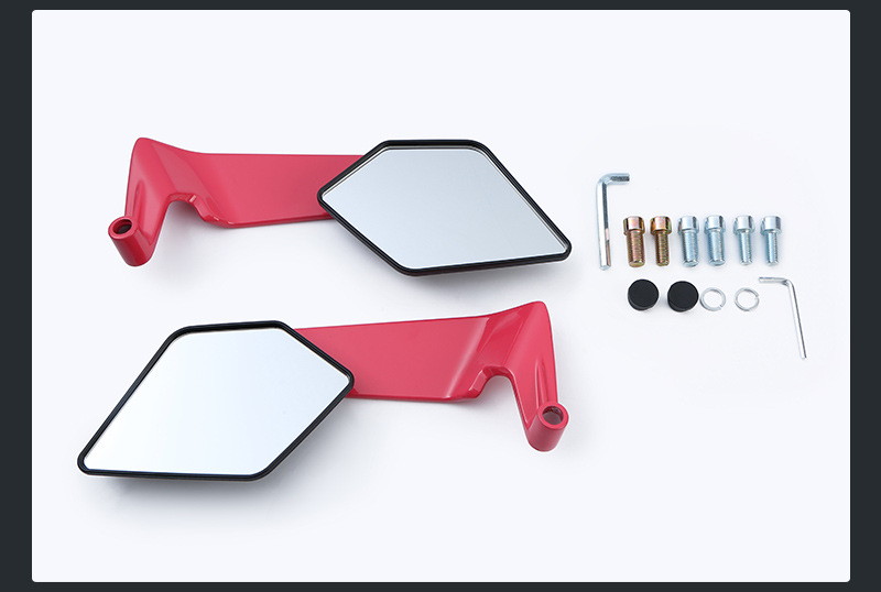 New Colorful Fixed-Wing Motorcycle Rearview Mirror Suitable for No. 9 Mavericks Battery Car Aluminum Alloy Reflector