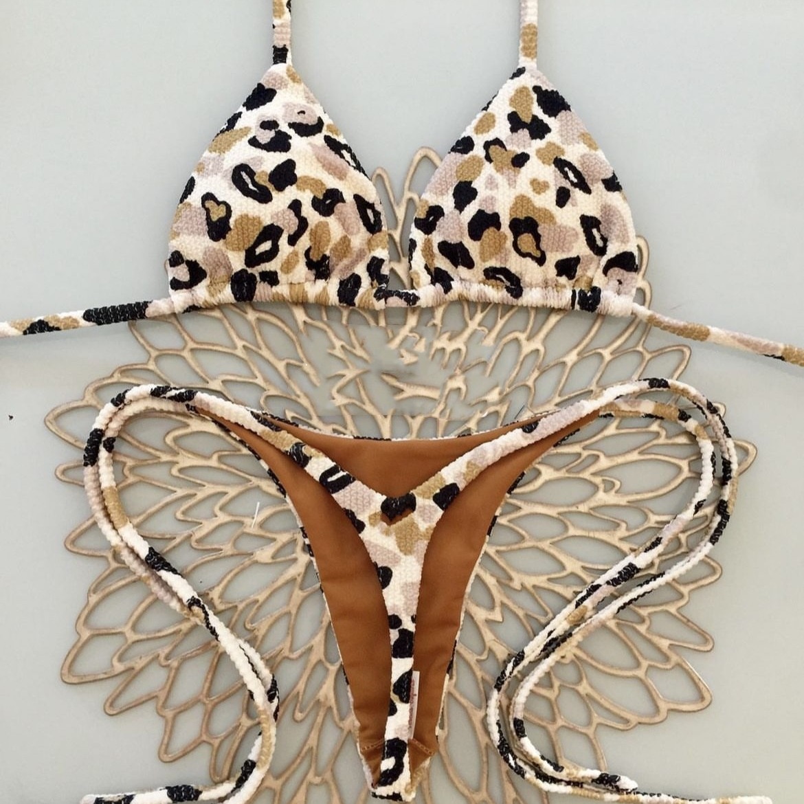 2024 Women's European And American Style Bikini Swimsuit Special Fabric Print Sexy Beachwear_ecoleips.com