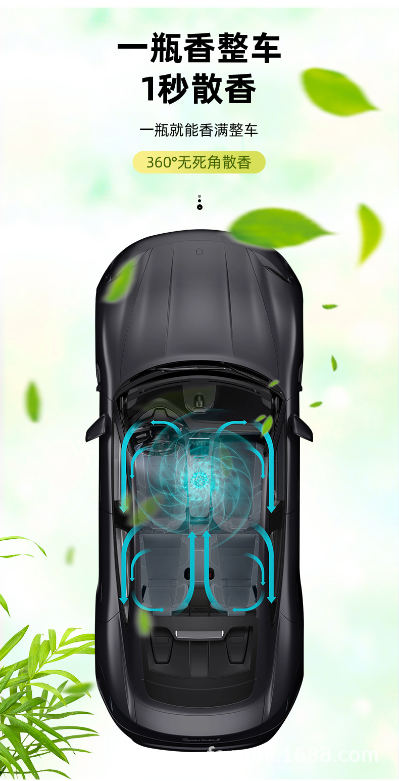 Car Aromatherapy Solar Rotating Car Perfume Fragrance Phonograph Center Console Car Interior Decoration Supplies Ornaments