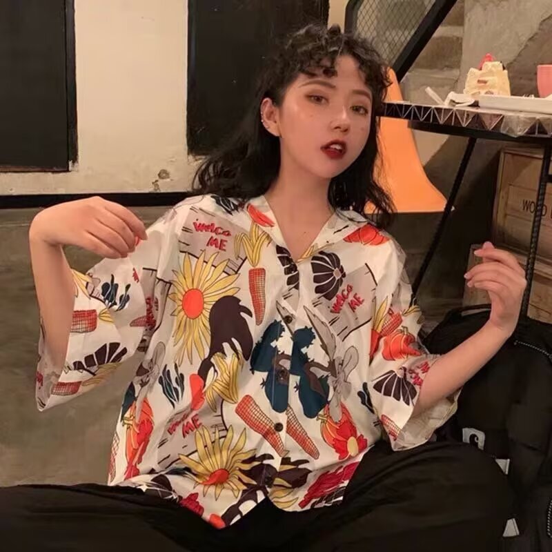 Summer Vintage Floral Short-Sleeve Shirt for Men, Chic Japanese Style, Trendy Hawaiian Hong Kong Style, Stylish and Cool Thin Shirt Summer Vintage Floral Short-Sleeve Shirt for Men, Chic Japanese Style, Trendy Hawaiian Hong Kong Style, Stylish and Cool Thin Shirt